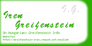iren greifenstein business card