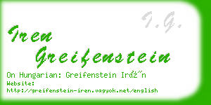 iren greifenstein business card